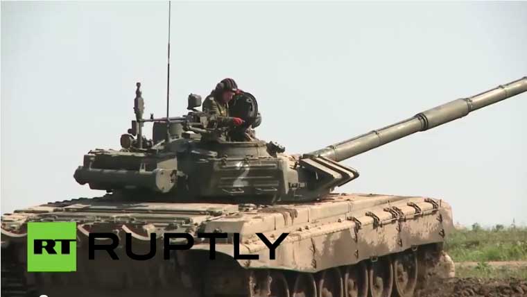 Руски T-72B3 у тенковском биатлону