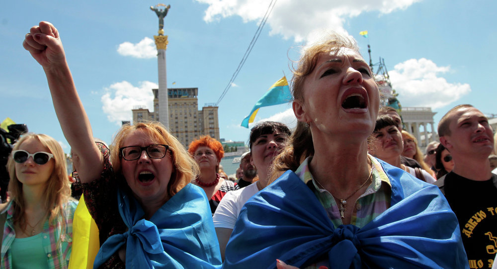 Синдикати Украјине изашли на митинг испред Владе