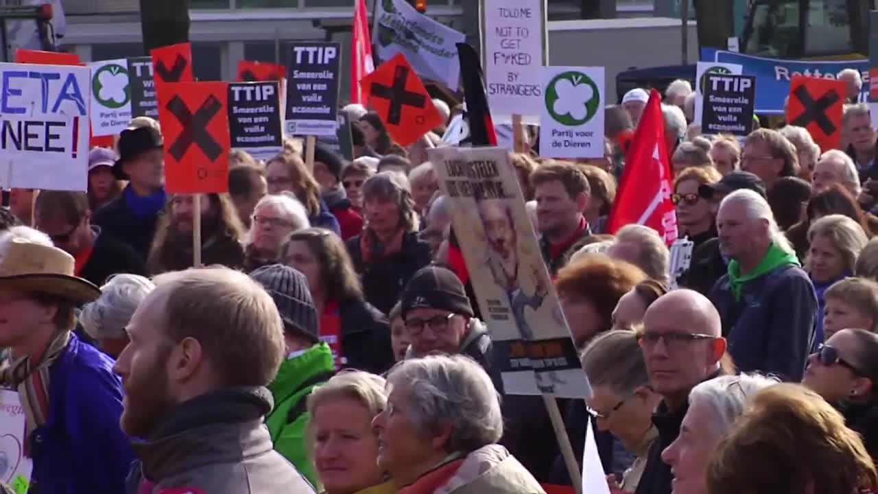 Протести у Амстердаму против потписивања ЦЕТА