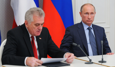Путин и Николић прекинули преговоре да би честитали патријарху Кирилу