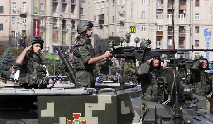 Кијев: војна парада у част Дана независности