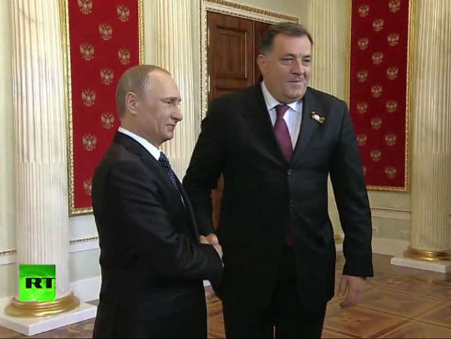 Додик и Иванић на пријему код Путина