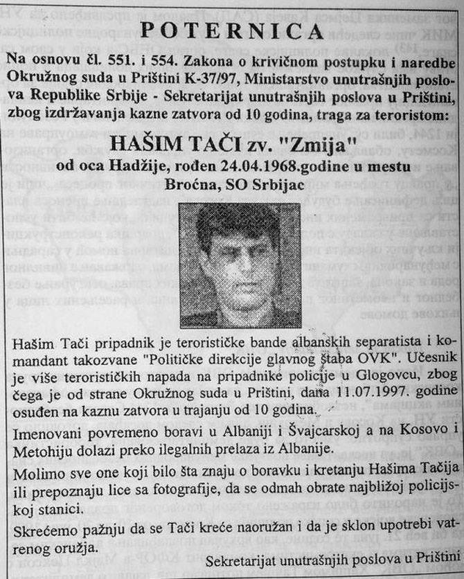 Мустафа: Обећавам - Тачи ће бити председник
