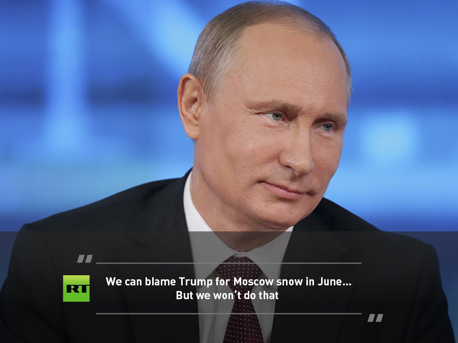 RT: Možemo kriviti Trampa za sneg u junu, ali to ne želimo - Putin