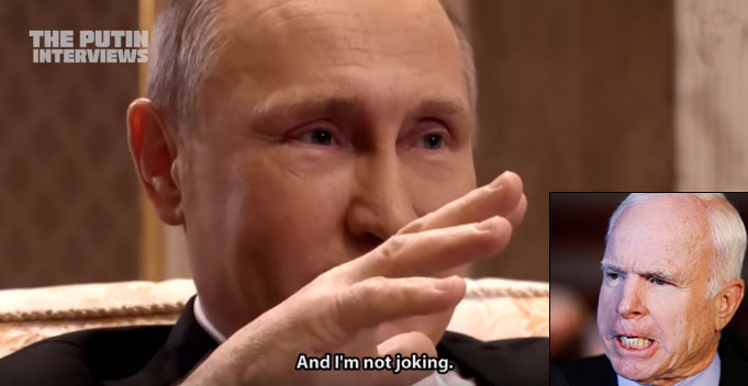 РТ: Путин рекао зашто му је мало симпатичам Мекејн