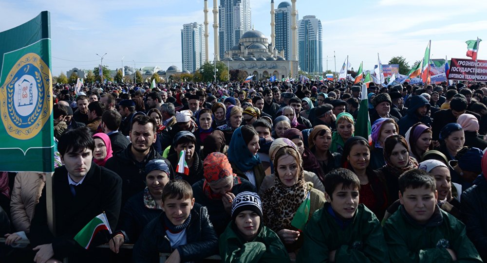 Митинг подршке Кадирову и Путину